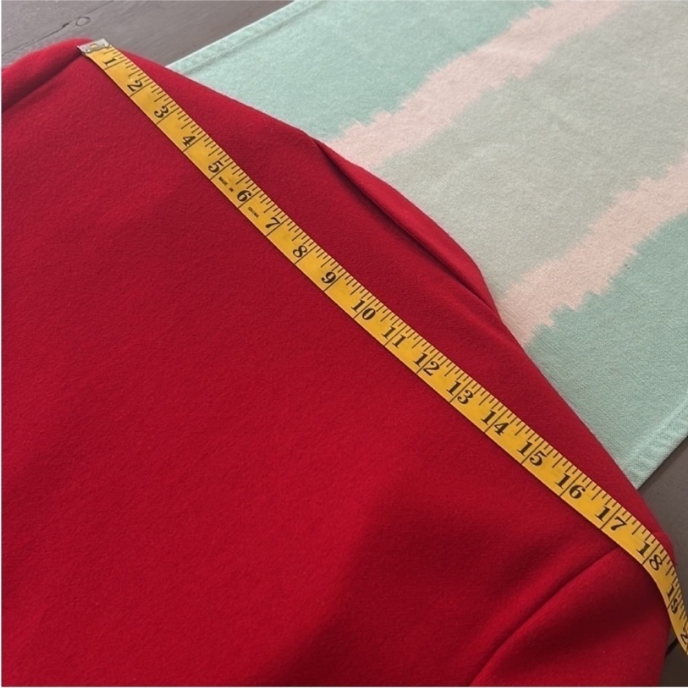 Savannah Vintage Red Wool Blazer Gold Button Jacket Size 10 - Picture 12 of 14